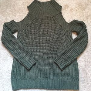 Cold shoulder sweater